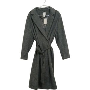 H&M Gray Double Breasted Faux Wool Pea Coat Size XXL New